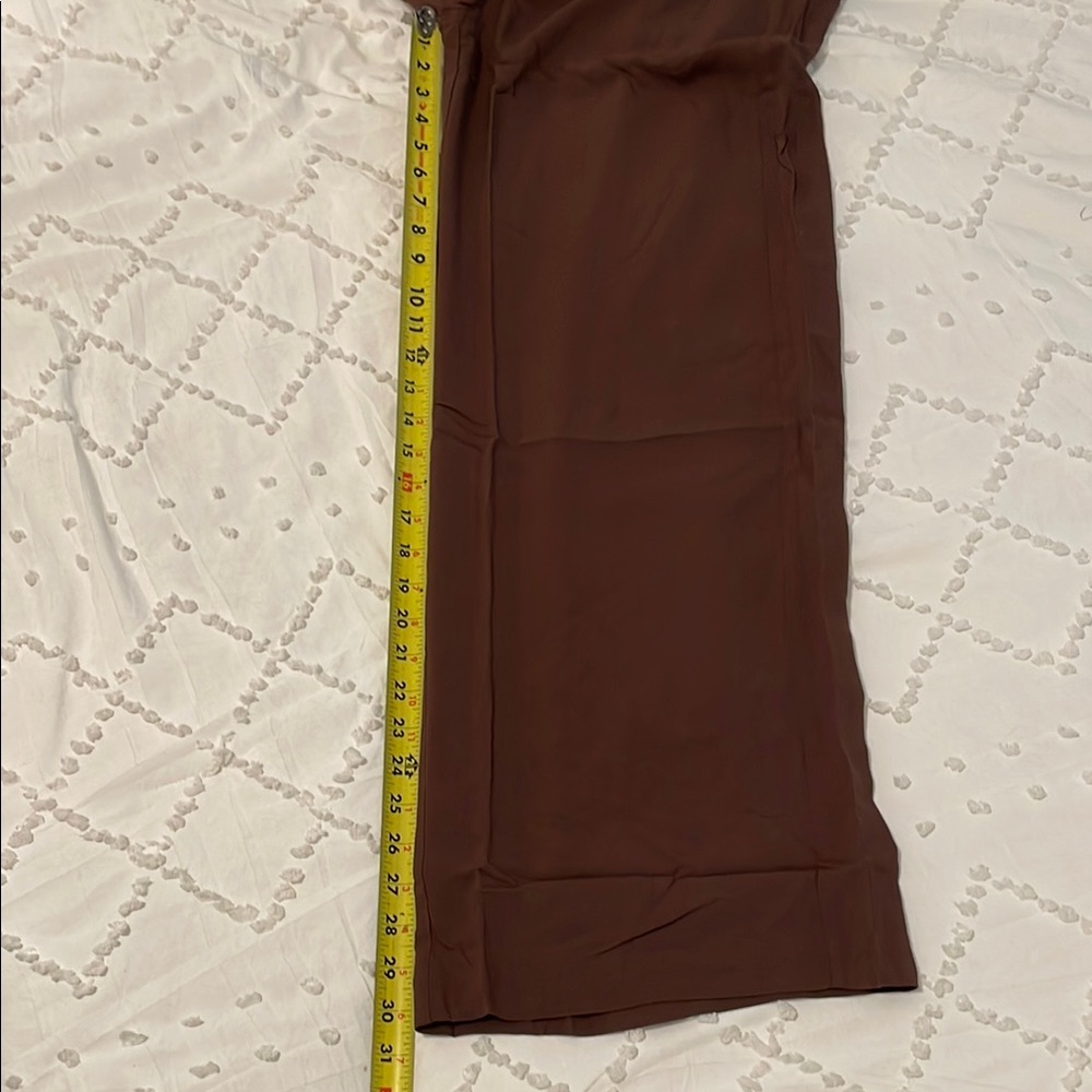 Old Navy Women's Wide Leg linen Pants  Brown nwt large tall - Picture 11 of 12